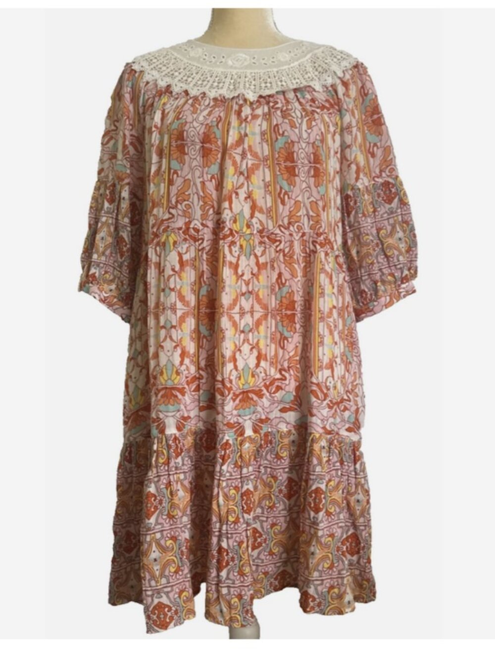 ANTHROPOLOGIE Peter Pan Lace Collar Dress NWT PXS Prairie Cottagecore Twee